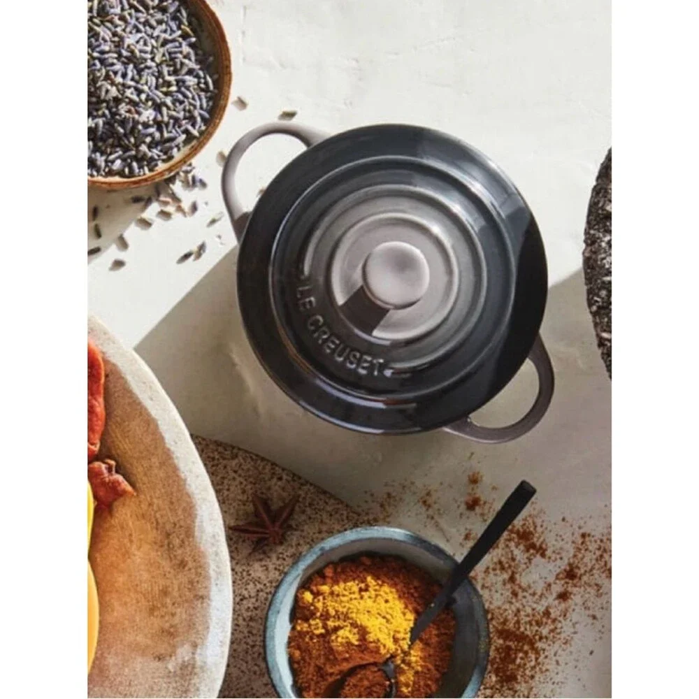 Le Creuset Mini Round Cocotte in Oyster | 8 oz